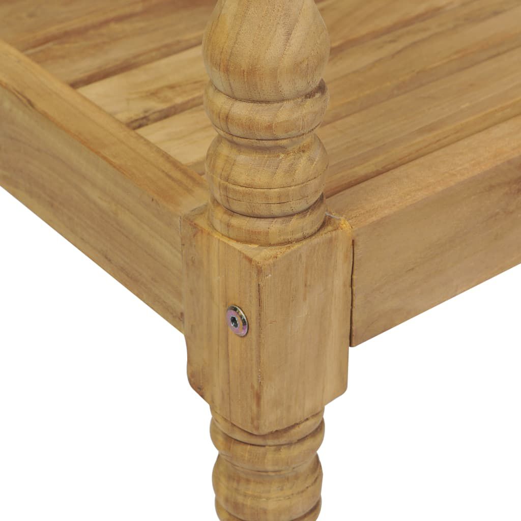 vidaXL Καρέκλες Batavia 2 τεμ. από Μασίφ Ξύλο Teak & Πράσινα Μαξιλάρια