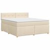 vidaXL &Kappa;&rho;&epsilon;&beta;ά&tau;&iota; box spring &mu;&epsilon; &sigma;&tau;&rho;ώ&mu;&alpha; &Kappa;&rho;&epsilon;&mu; 140 x 190 cm Ύ&phi;&alpha;&sigma;&mu;&alpha;