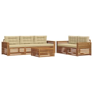 vidaXL &Sigma;&epsilon;&iota;&rho;ά &Kappa;&alpha;&nu;&alpha;&pi;έ &Epsilon;&xi;&omega;&tau;&epsilon;&rho;&iota;&kappa;&omicron;ύ &mu;&epsilon; &mu;&alpha;&xi;&iota;&lambda;ά&rho;&iota; 6 pcs &Phi;&upsilon;&sigma;&iota;&kappa;ό &kappa;&alpha;&iota; &Mu;&pi;&epsilon;&zeta;