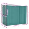 vidaXL Αποθήκη Κήπου Επιτοίχια Πράσινη 118x194x178 εκ από Γαλβ. Ατσάλι