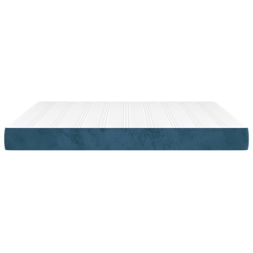vidaXL Στρώμα με Pocket Springs Σκούρο Μπλε 160x200x20 εκ. Βελούδινο
