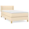 vidaXL &Kappa;&rho;&epsilon;&beta;ά&tau;&iota; Boxspring &mu;&epsilon; &Sigma;&tau;&rho;ώ&mu;&alpha; &Kappa;&rho;&epsilon;&mu; 100 x 200 &epsilon;&kappa;. &Upsilon;&phi;&alpha;&sigma;&mu;ά&tau;&iota;&nu;&omicron;