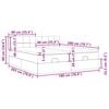vidaXL Οθωμανικό κρεβάτι με στρώματα Μαύρο 180x200cm Ύφασμα