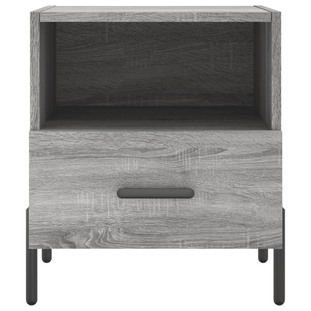 vidaXL Κομοδίνα 2 τεμ. Γκρι Sonoma 40 x 35 x 47,5 εκ. Επεξεργ. Ξύλο