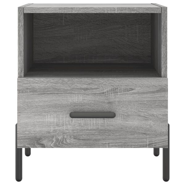 vidaXL Κομοδίνα 2 τεμ. Γκρι Sonoma 40 x 35 x 47,5 εκ. Επεξεργ. Ξύλο