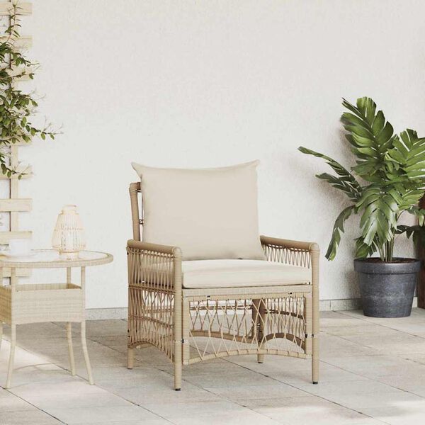vidaXL Καρέκλα Κήπου Μπεζ 60 x 70 x 78εκ συνθετικό ρατάν