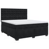 vidaXL Κρεβάτι Boxspring με Στρώμα Μαύρο 180x200 εκ. Βελούδινο