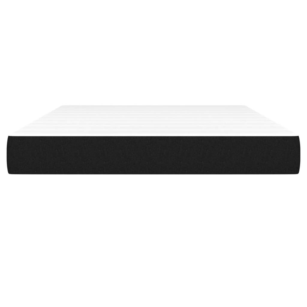 vidaXL Στρώμα με Pocket Springs Μαύρο 140x190x20 εκ. Υφασμάτινο