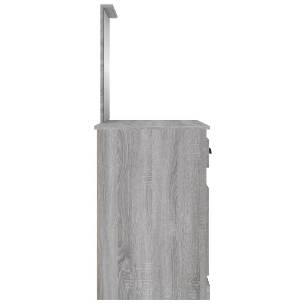 vidaXL Μπουντουάρ με Καθρέφτη Γκρι Sonoma 90x50x132,5 εκ. Επεξ. Ξύλο