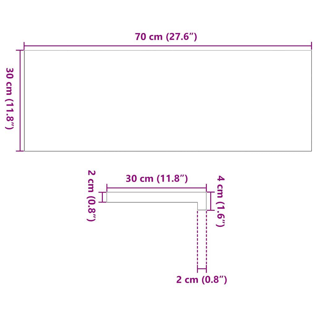 vidaXL Πατάκια Σκάλας 2 τεμ. Ανοιχτό Καφέ 70x30x2 cm Ξύλο Δρυός