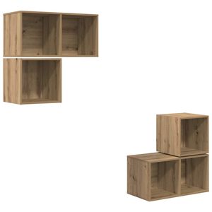 vidaXL &Sigma;&epsilon;&tau; &epsilon;&pi;ί&pi;&lambda;&omicron;&upsilon; &tau;&eta;&lambda;&epsilon;ό&rho;&alpha;&sigma;&eta;&sigmaf; 4 &tau;&mu;&chi;. Artisan Oak &Epsilon;&pi;&epsilon;&xi;&epsilon;&rho;&gamma;&alpha;&sigma;&mu;έ&nu;&omicron; &Xi;ύ&lambda;&omicron;