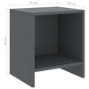 vidaXL Κομοδίνα 2 τεμ. Σκούρο Γκρι 35 x 30 x 40 εκ. Μασίφ Ξύλο Πεύκου