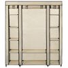 vidaXL Ντουλάπα με Ράφια / Σωλήνες Κρεμ 150x45x176 εκ. Υφασμάτινη