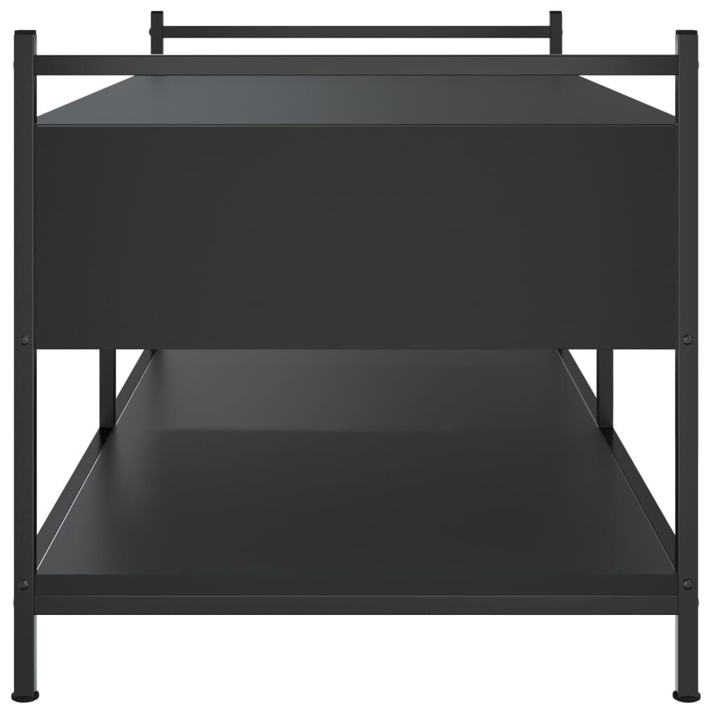vidaXL Τραπεζάκι Σαλονιού Μαύρο 99x50x50 εκ. Επεξεργασμένο Ξύλο