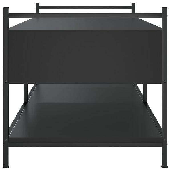 vidaXL Τραπεζάκι Σαλονιού Μαύρο 99x50x50 εκ. Επεξεργασμένο Ξύλο