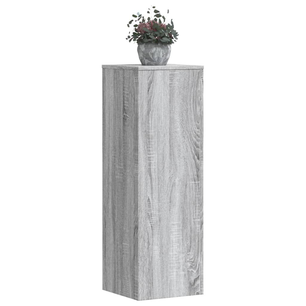 vidaXL Βάσεις Φυτών Γκρι Sonoma 33x33x100εκ. Επεξεργασμένο Ξύλο