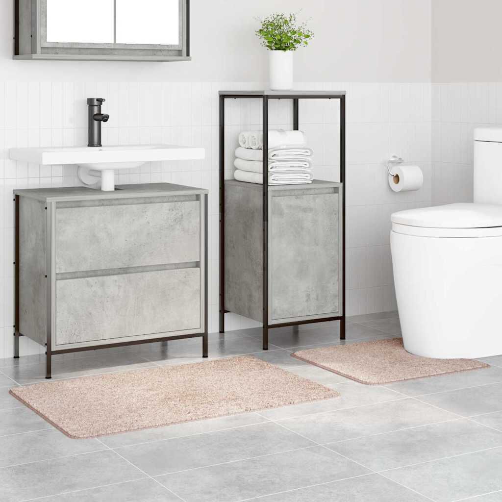 vidaXL Πατάκι μπάνιου 2 pcs Κρεμ 50 x 50 cm Πολυπροπυλένιο