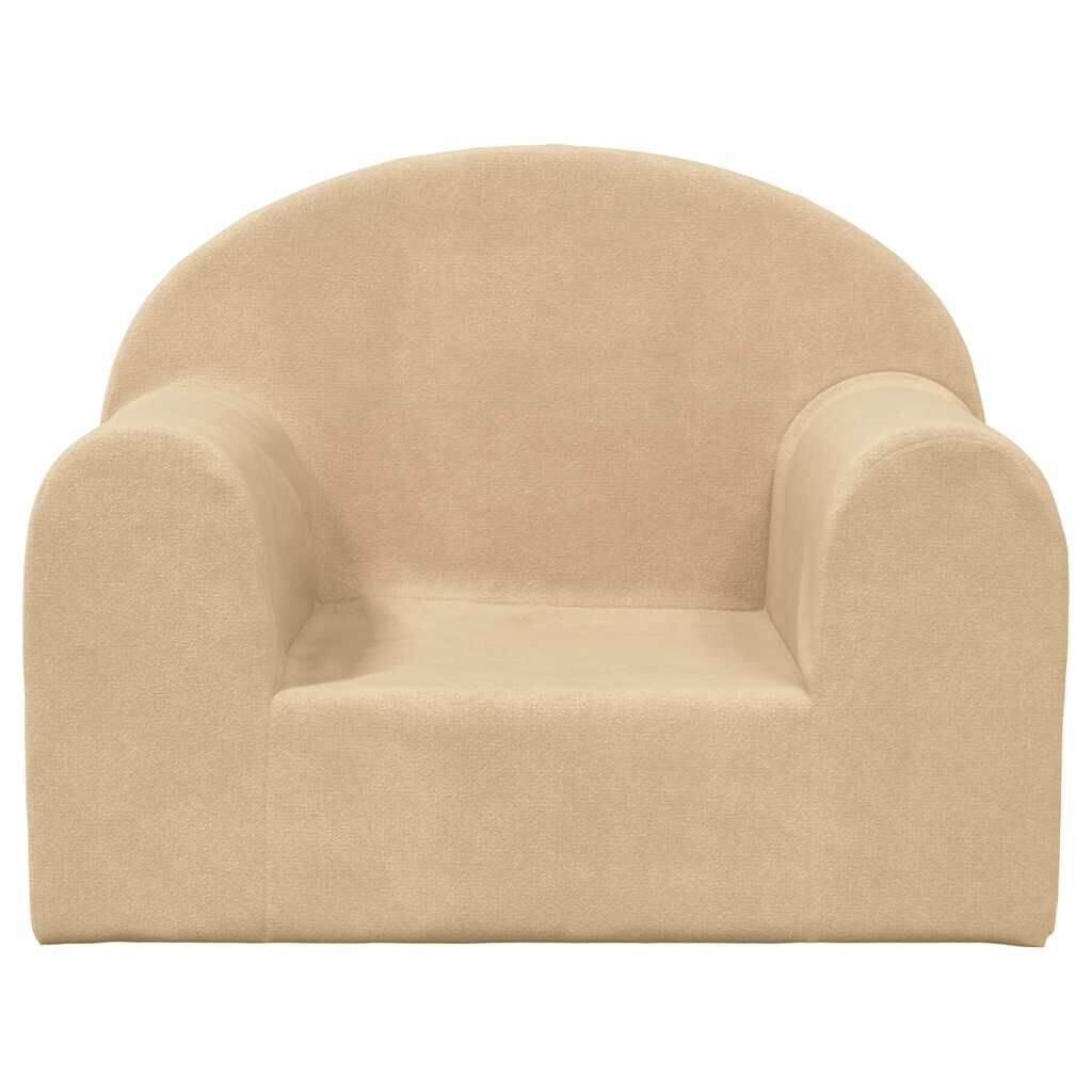 vidaXL Παιδικός καναπές Cream Soft Plush