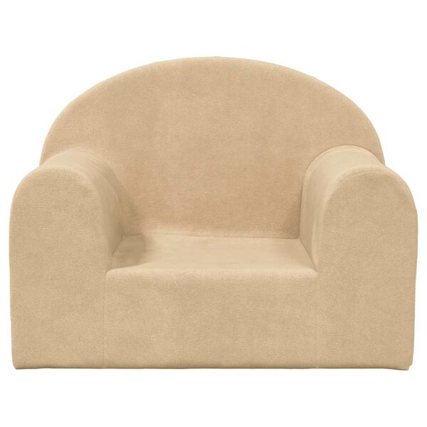 vidaXL Παιδικός καναπές Cream Soft Plush