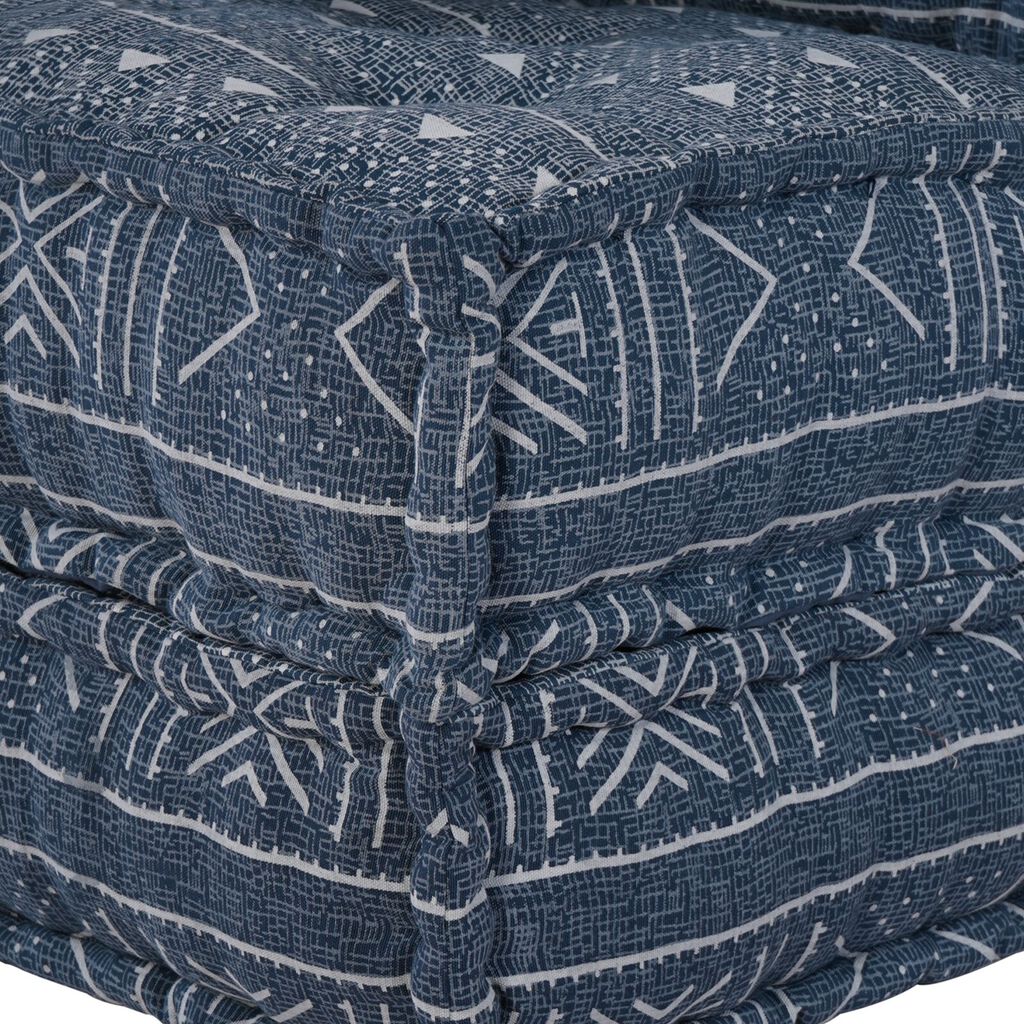 Kαναπές Pouffe 4 Θέσεων Modular Convertible VidaXL από Ίνες Indigo