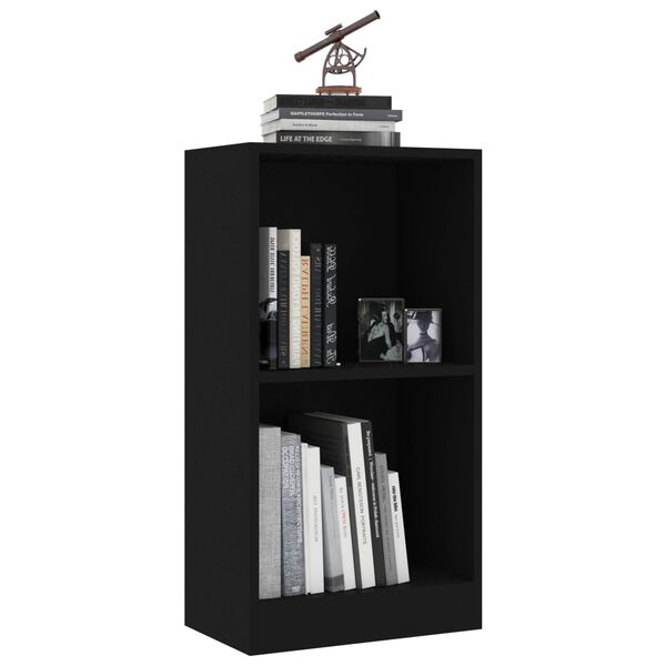 vidaXL Βιβλιοθήκη Μαύρο 40x24x75 εκ. από Επεξ. Ξύλο
