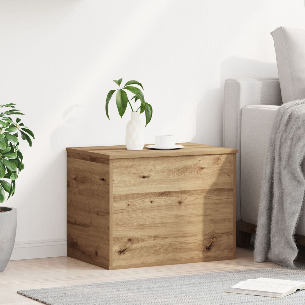 vidaXL Κουτί Αποθήκευσης με Καπάκι σε Στυλ Artisan Oak 60x42x46 εκ Επεξεργασμένο Ξύλο