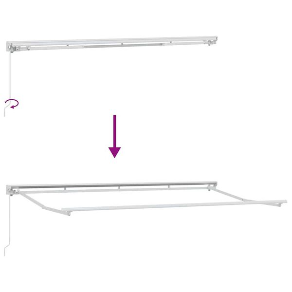 vidaXL Σκηνίτσα Αναδιπλούμενη Κρεμ 400 x 200 cm ύφασμα