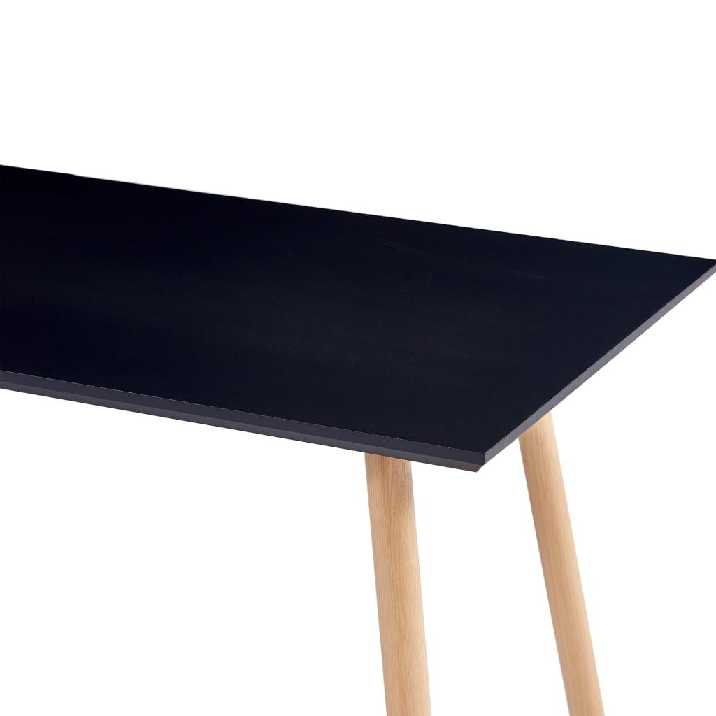 vidaXL Τραπεζαρία Μαύρη / Χρώμα Δρυός 120 x 60 x 74 εκ. από MDF