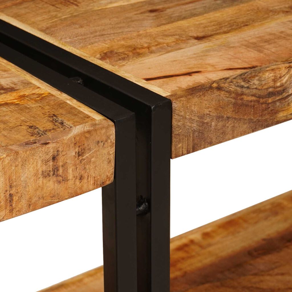 vidaXL Τραπέζι Κονσόλας 160x33x75 εκ Μασίφ Τραχύ Ξύλο Μάνγκο
