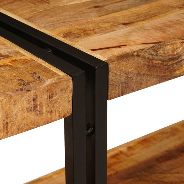 vidaXL Τραπέζι Κονσόλας 160x33x75 εκ Μασίφ Τραχύ Ξύλο Μάνγκο