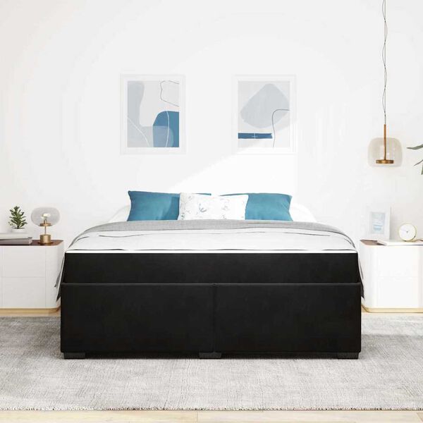 vidaXL Σκελετός Κρεβατιού Άλλο Μαύρο 180 x 200 cm Βελούδο