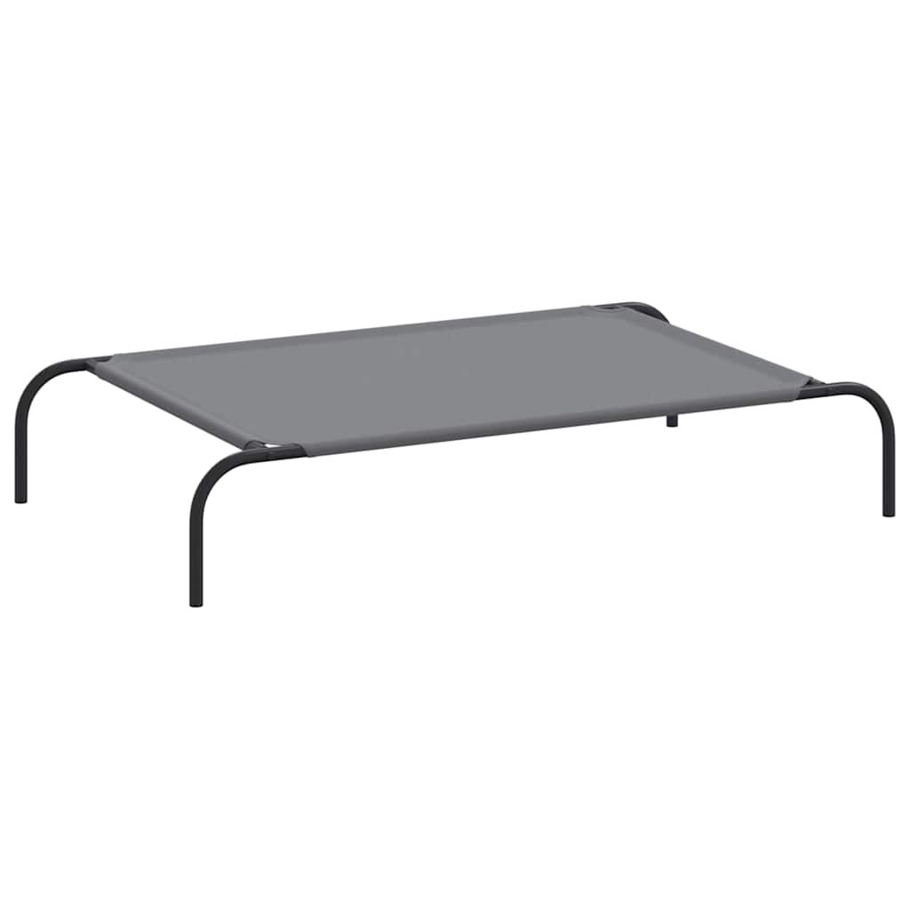 vidaXL Ανυψωμένο κρεβάτι σκύλου γκρι 110x65x20 cm ύφασμα Οξφόρδης