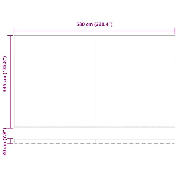 vidaXL Τέντα Συρόμενη Χειροκίνητη με LED Πορτοκαλί/Καφέ 600 x 350 εκ.