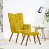 vidaXL Πολυθρόνα Χαλάρωσης με Σκαμπό Κίτρινο Βελούδο