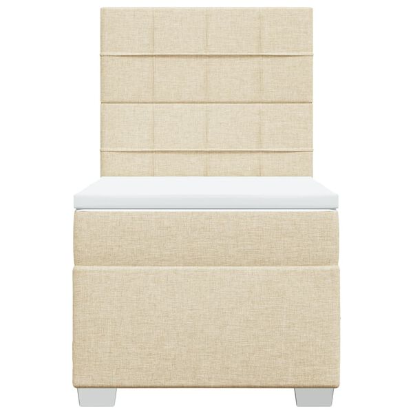 vidaXL &Kappa;&rho;&epsilon;&beta;ά&tau;&iota; Boxspring &mu;&epsilon; &Sigma;&tau;&rho;ώ&mu;&alpha; &Kappa;&rho;&epsilon;&mu; 90x190 &epsilon;&kappa;.&Upsilon;&phi;&alpha;&sigma;&mu;ά&tau;&iota;&nu;&omicron;