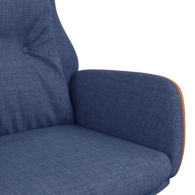 vidaXL Πολυθρόνα Relax Μπλε από Ύφασμα και PVC