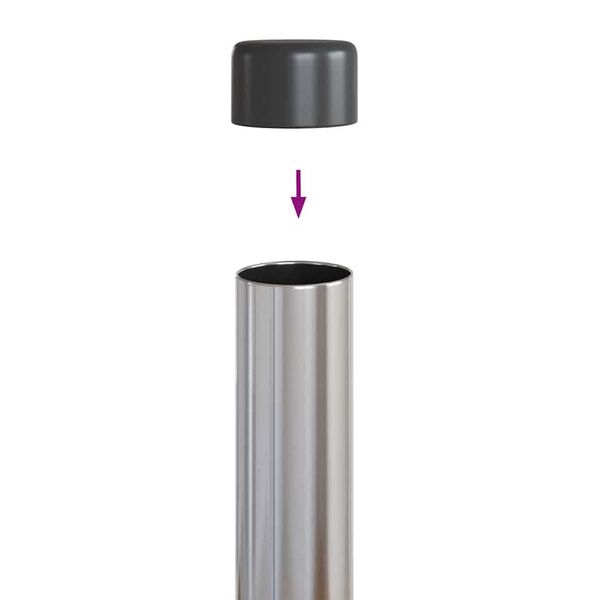 vidaXL Πό posts φράχτη 2 pcs Ασημί 100 cm Ατσάλι με Επικάλυψη Πούδρας