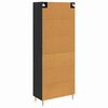 vidaXL Highboard &Mu;&alpha;ύ&rho;&eta; &Omicron;&xi;&upsilon;ά 69,5 x 34 x 180 &epsilon;&kappa;. &Epsilon;&pi;&epsilon;&xi;&epsilon;&rho;&gamma;&alpha;&sigma;&mu;έ&nu;&omicron; &xi;ύ&lambda;&omicron;