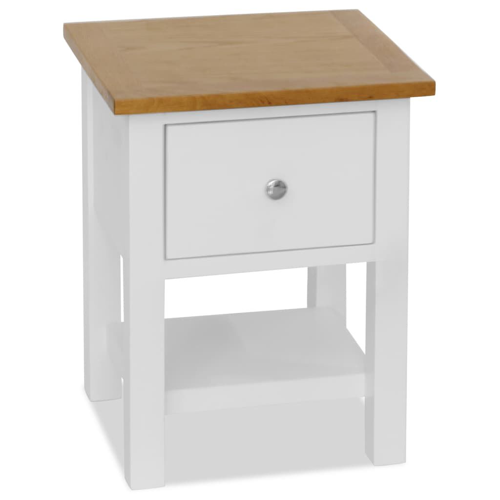 vidaXL Κομοδίνα 2 τεμ. 36 x 30 x 47 εκ. από Μασίφ Ξύλο Δρυός