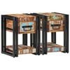 vidaXL Κομοδίνο με συρτάρι 2 pcs Πολύχρωμο 30 x 30 x 40 cm