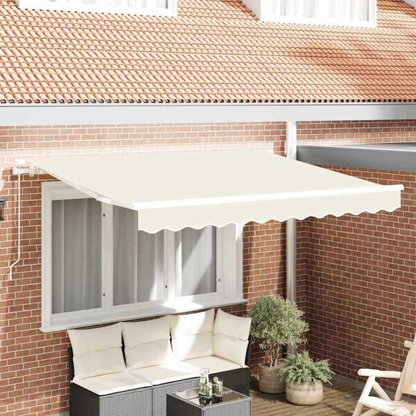 vidaXL Σκηνίτσα Αναδιπλούμενη Κρεμ 250 x 200 cm Πολυεστέρας, Αλουμίνιο
