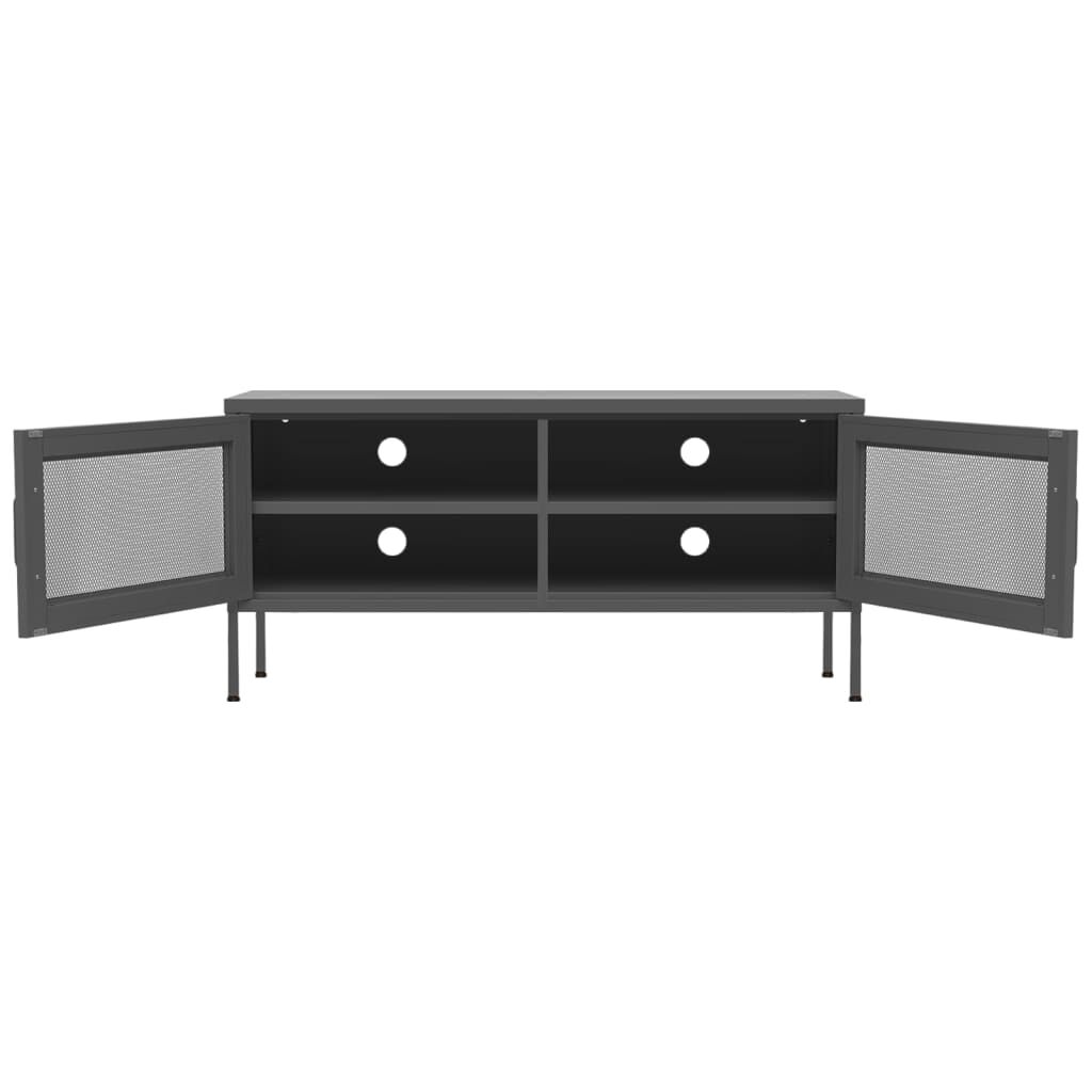 vidaXL Έπιπλο Τηλεόρασης Ανθρακί 105x35x50 εκ. από Ατσάλι