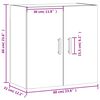 vidaXL Ντουλάπι Τοίχου Γκρι Sonoma 60x31x60 εκ. από Επεξεργασμένο Ξύλο