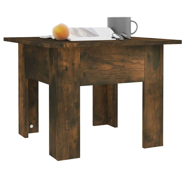 vidaXL Τραπεζάκι Σαλονιού Καπνιστή Δρυς 55 x 55 x 42 εκ. Μοριοσανίδα
