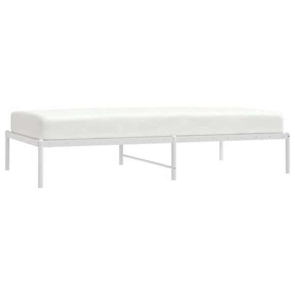 vidaXL Πλαίσιο Κρεβατιού Λευκό 100 x 190 εκ. Μεταλλικό