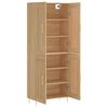 vidaXL Ντουλάπι Sonoma δρυς 69,5 x 34 x 180 εκ. από Επεξεργασμένο Ξύλο