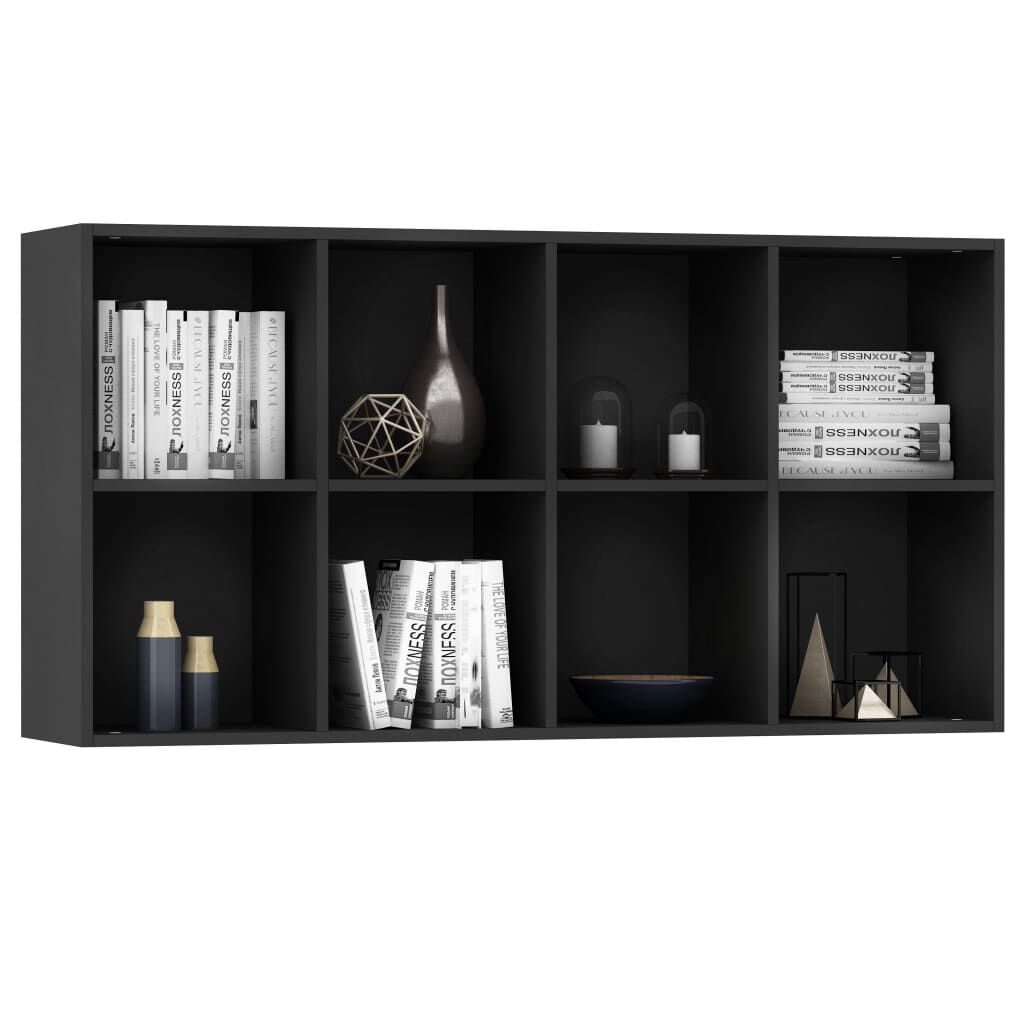vidaXL Ραφιέρα/Βιβλιοθήκη Μαύρη 66 x 30 x 130 εκ. από Επεξ. Ξύλο