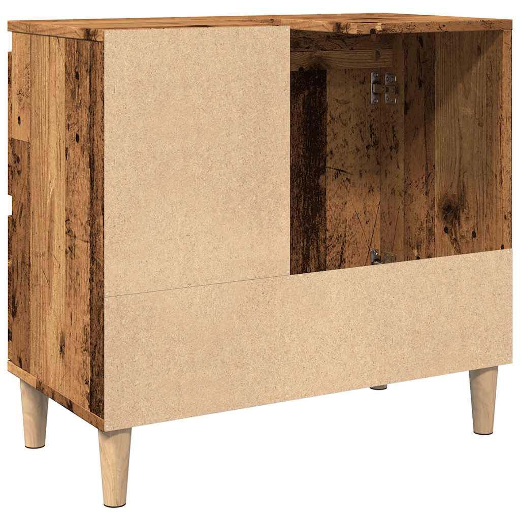 vidaXL Ντουλάπι νιπτήρα Παλιό ξύλο 65x33x60 cm Κατασκευασμένο ξύλο