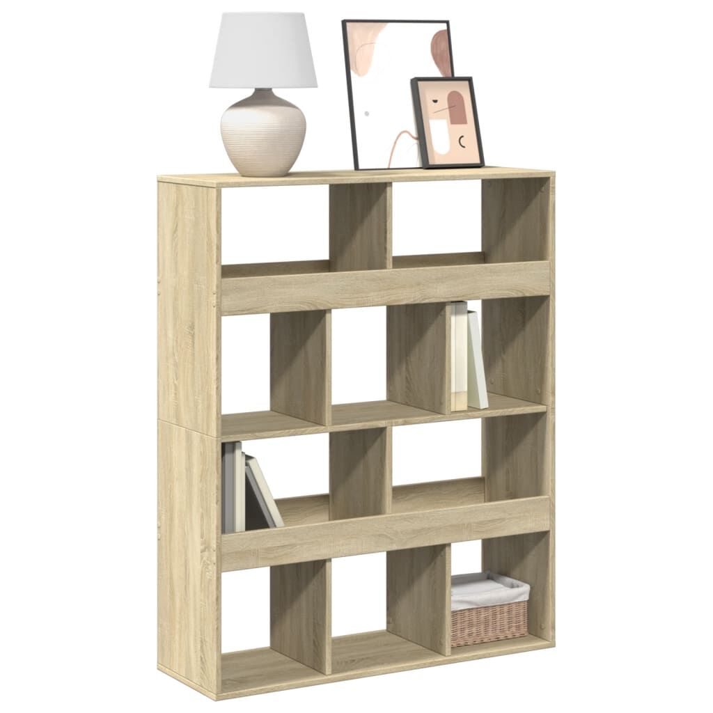 vidaXL Βιβλιοθήκη Sonoma Δρυς 100x33x125,5 εκ. από Επεξεργασμένο Ξύλο