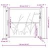 vidaXL Πόρτα Κήπου με Σχέδιο Χόρτου από Ατσάλι Corten 105x105 εκ.